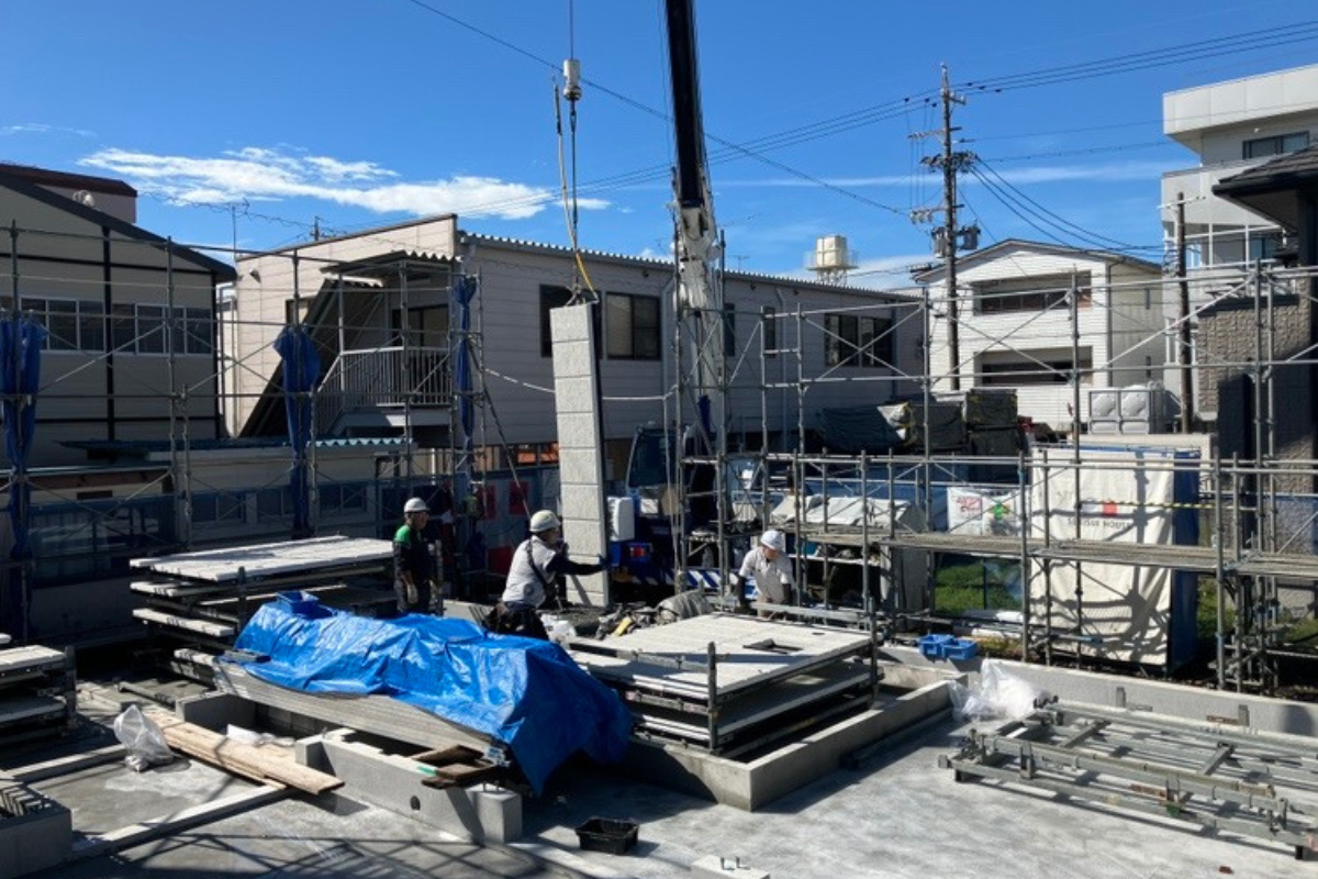 マイホーム建設中の現場